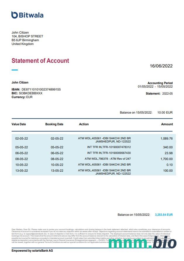 Wyciąg bankowy Barclays w Wielkiej Brytanii, szablon Word i PDF, 4 strony, Wersja 2